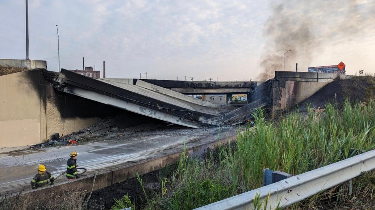 Interstate 95 collapse: Huge tanker truck fire shuts down highway outside of Philadelphia
