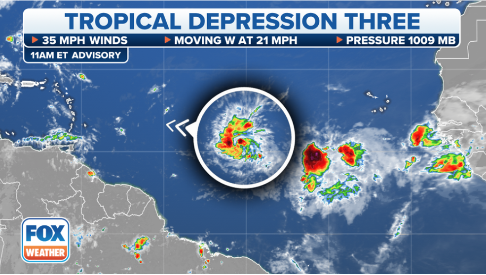 Tropical depression becomes Tropical Storm Bret in central Atlantic, poses hurricane threat for Caribbean