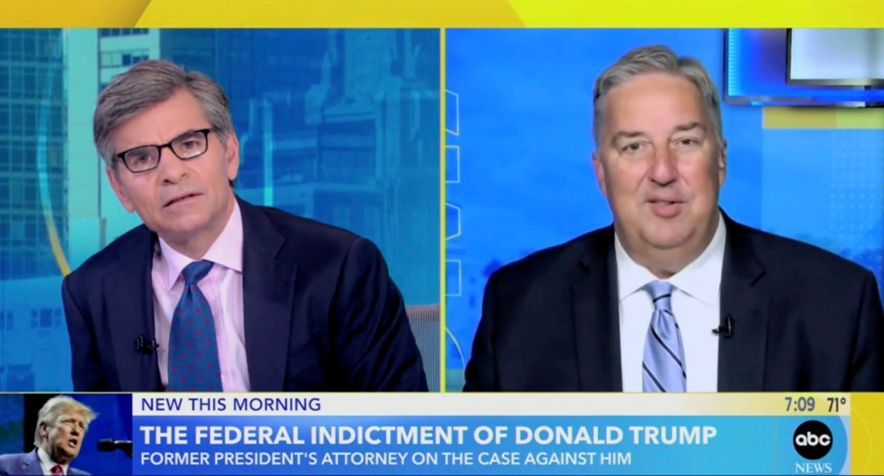 ABC's Stephanopoulos snaps at Trump lawyer for suggesting Biden leaned on DOJ: 'Ridiculous statement'