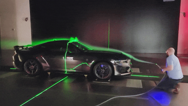 mustang gif wind tunnel