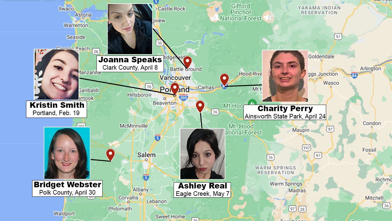 Fears of possible Oregon serial killer rise after 6 women found dead in ...