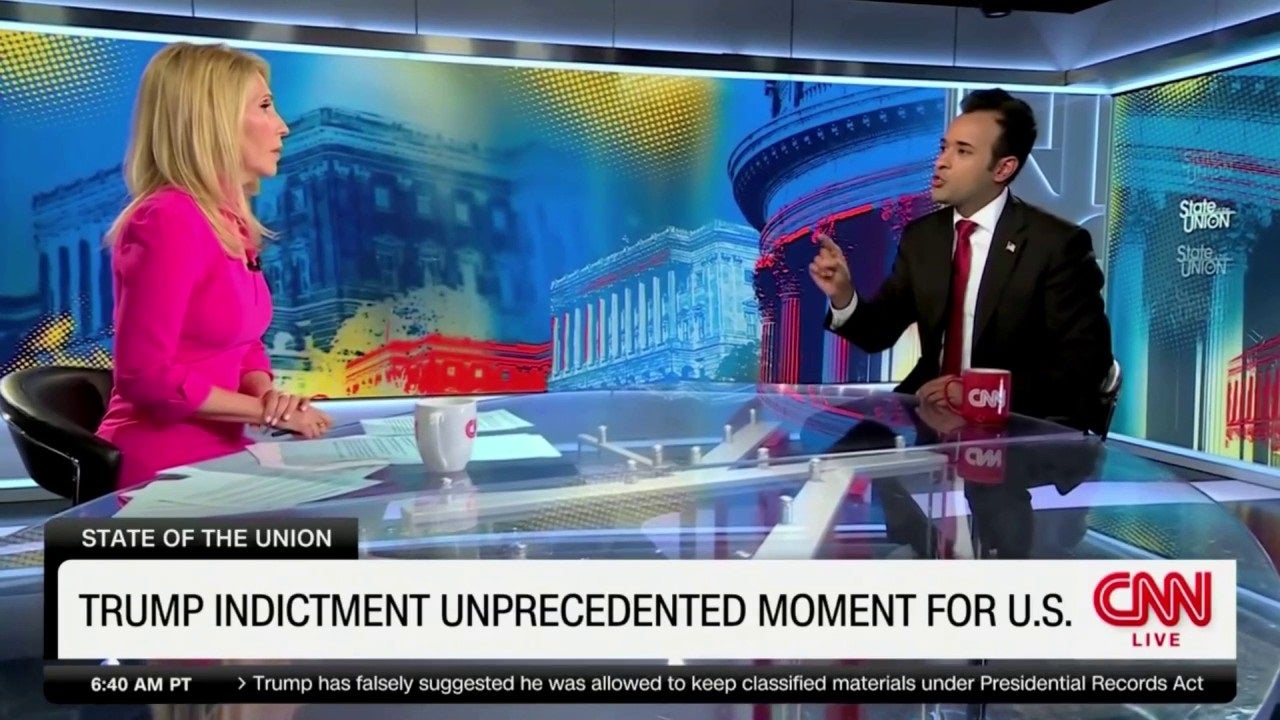 Ramaswamy argues with CNN host on 'basic journalistic obligations' in testy exchange over Trump indictment