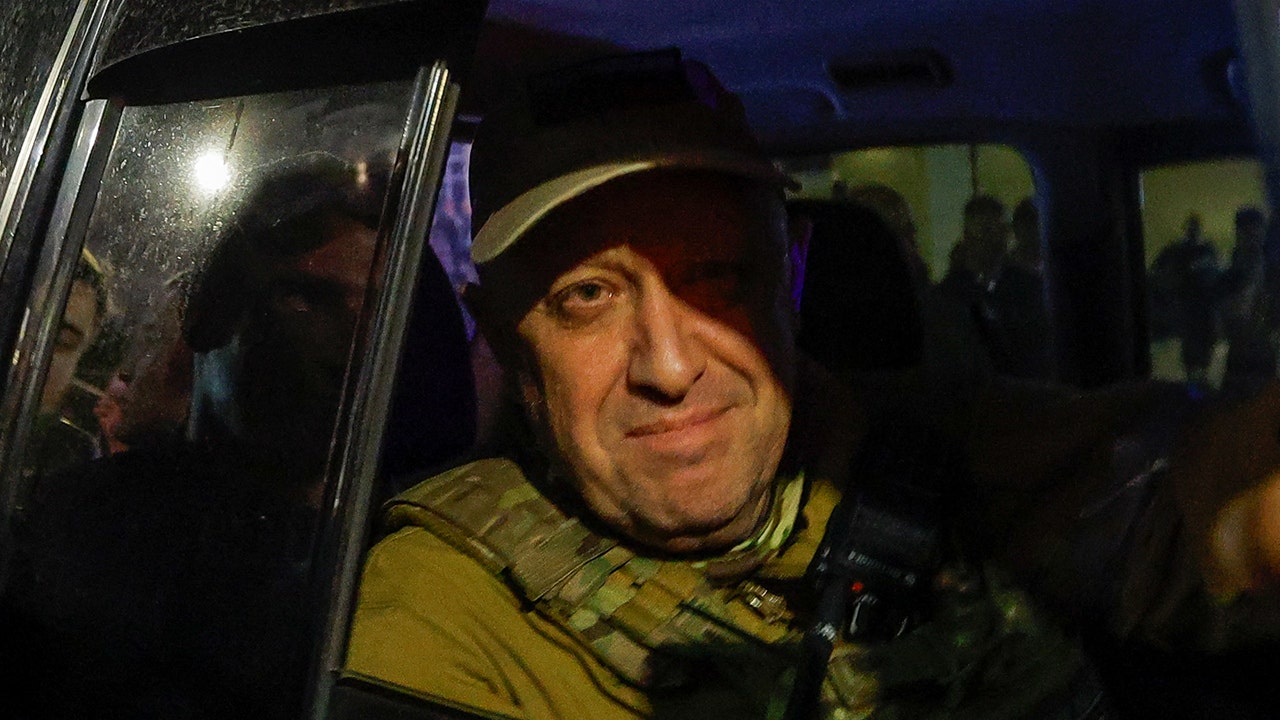 Wagner Group chief Yevgeny Prigozhin leaves Rustov in an SUV after his armed rebellion against the Russian military was called off