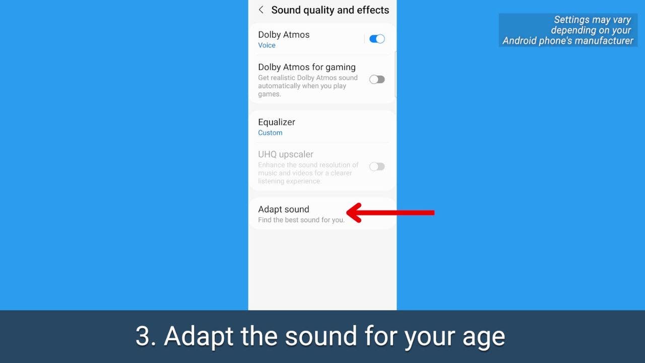 Capture d'écran Android adapter le son