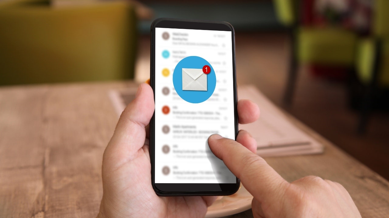 Email on mobile phone