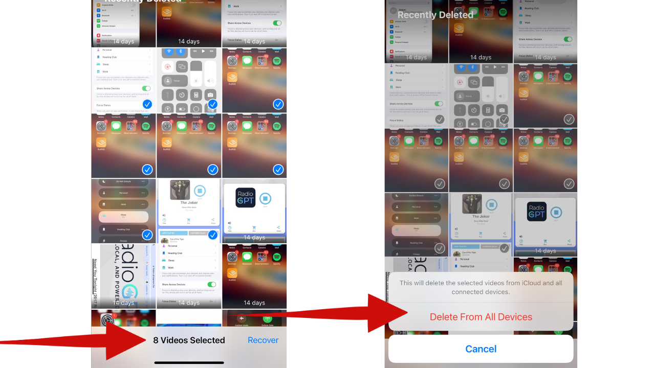 Images of iPhone screenshots and photos about to be deleted from all devices