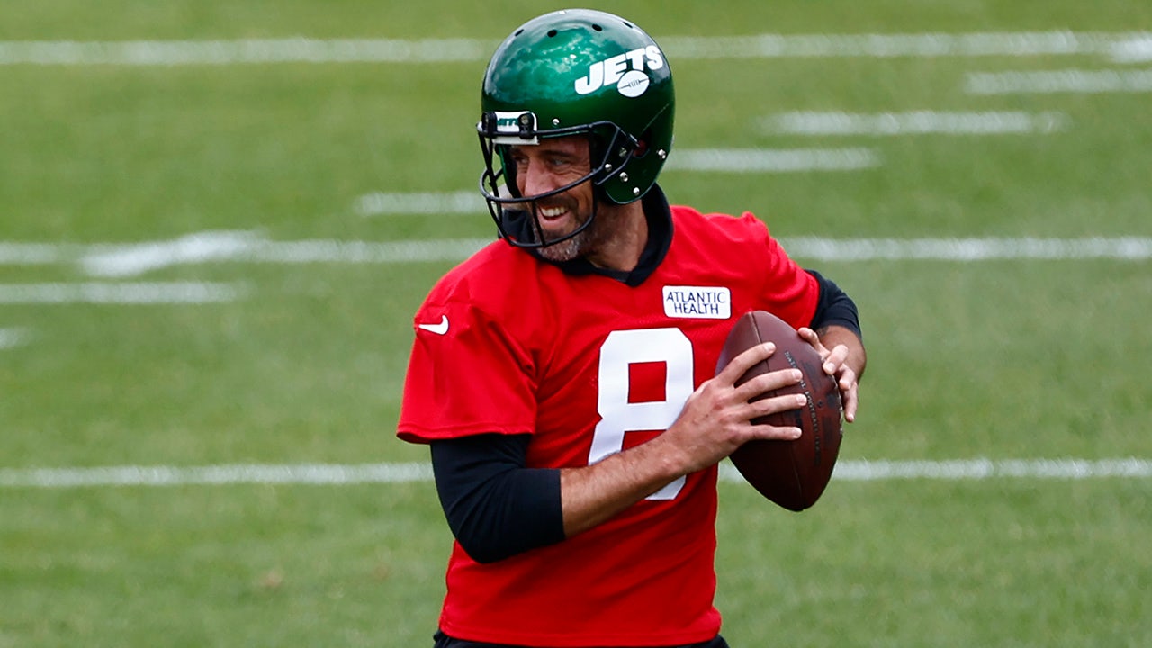 Aaron Rodgers at OTAs