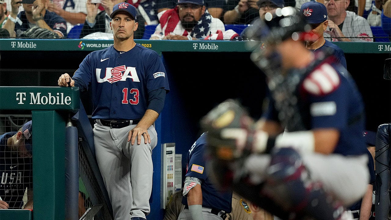Andy Pettitte looks on from dugout