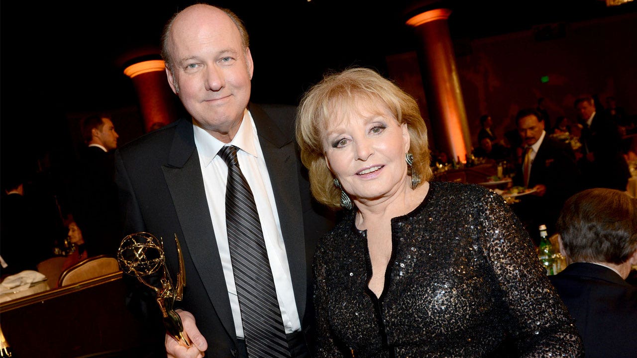Bill Geddie with Barbara Walters
