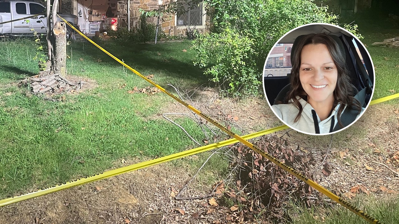 A general view of the property where Brandi McCalsin was found dead with her three children, all shot dead