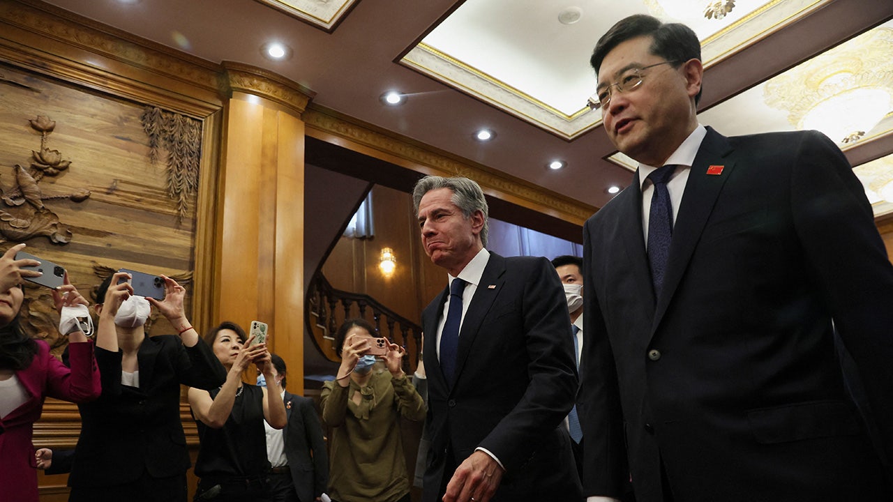 Qin Gang and Secretary of State Antony Blinken together during Beijing trip