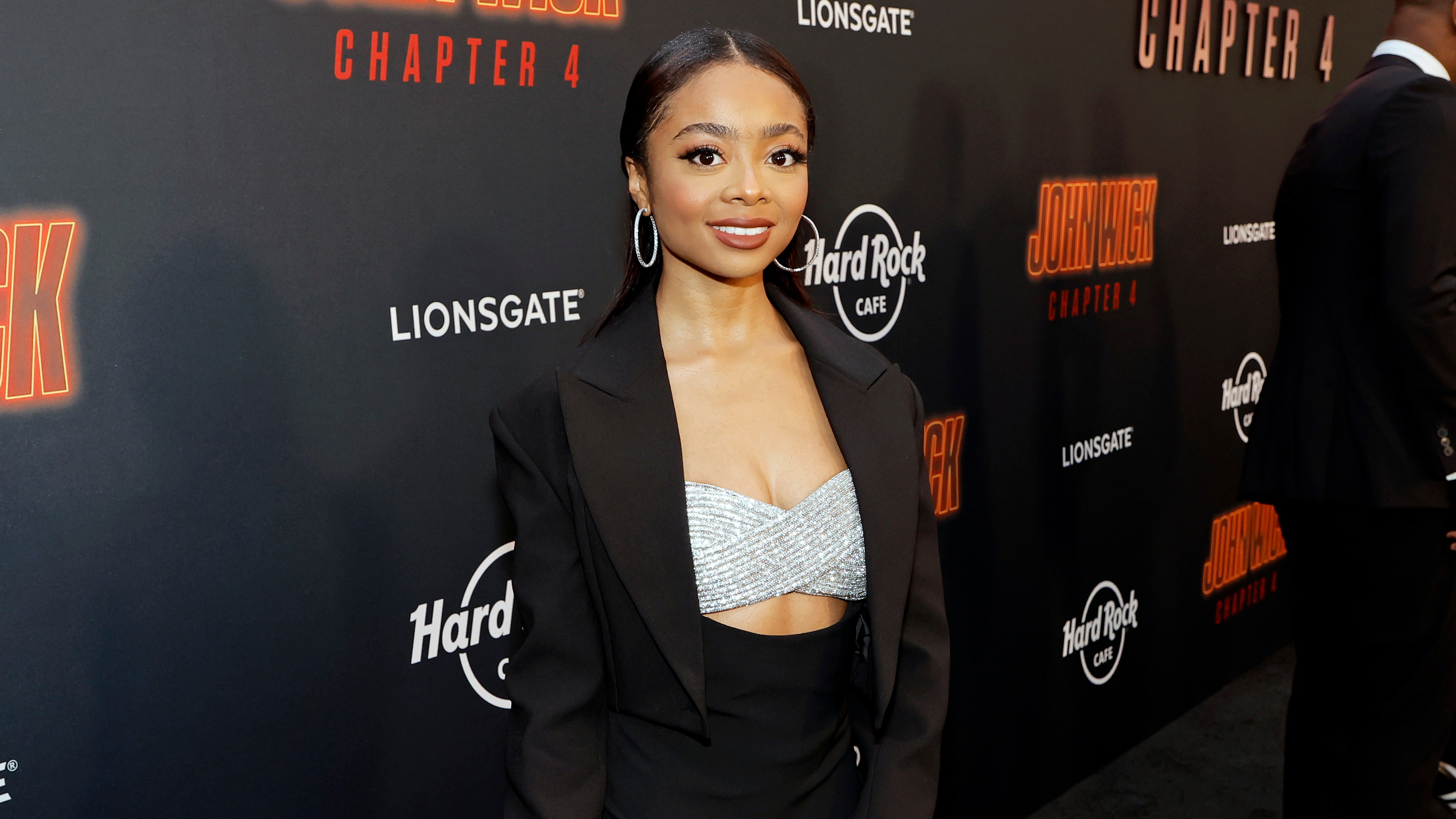 Skai Jackson at the premiere of "John Wick: Chapter 4" in Los Angeles