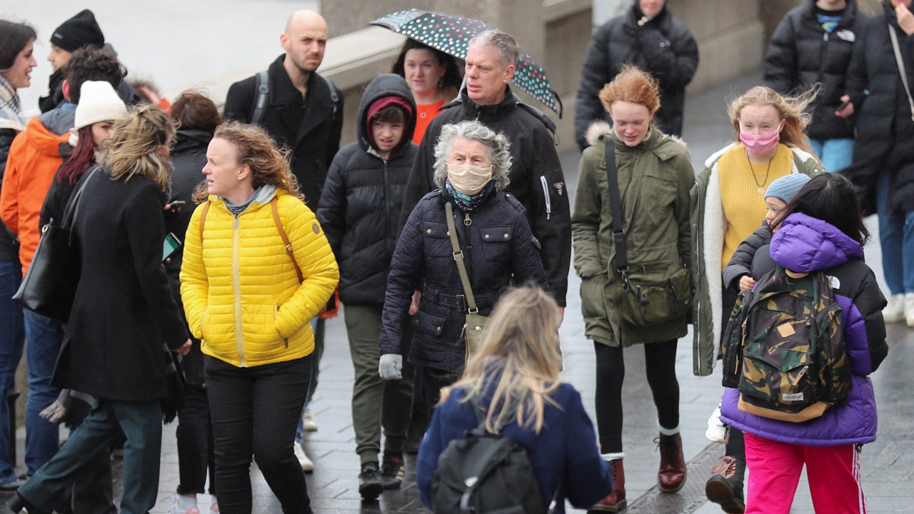 Gorup people walking in the UK