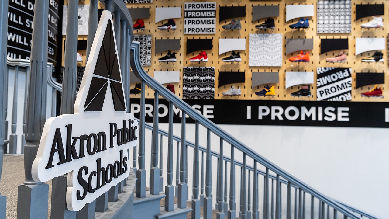 Entrance at the I Promise school in Akron