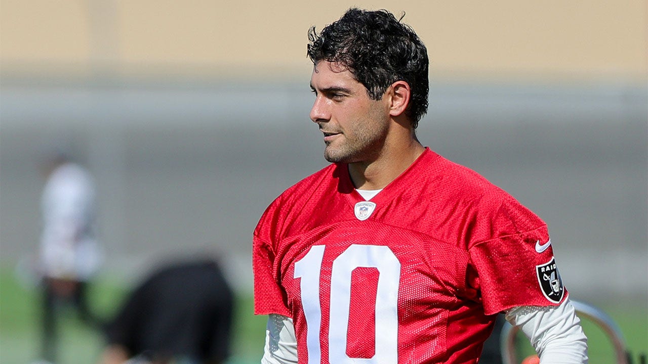 Jimmy Garoppolo on the field
