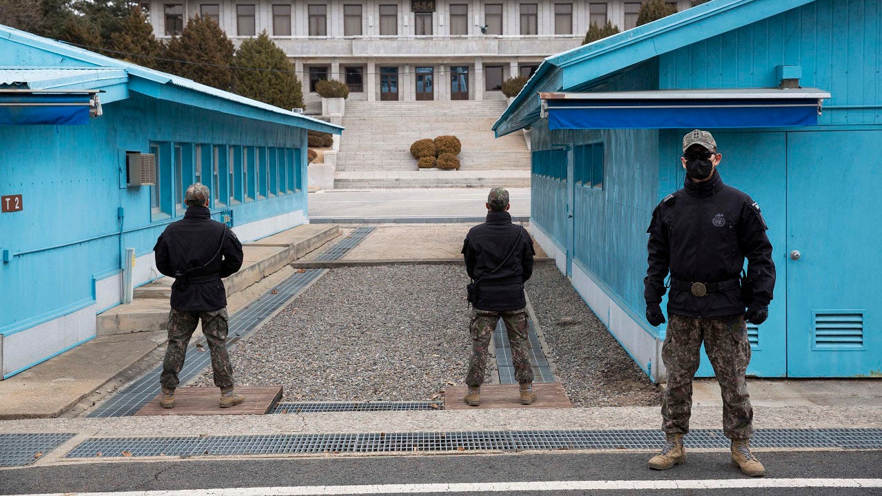 Südkoreanische Soldaten an der Grenze