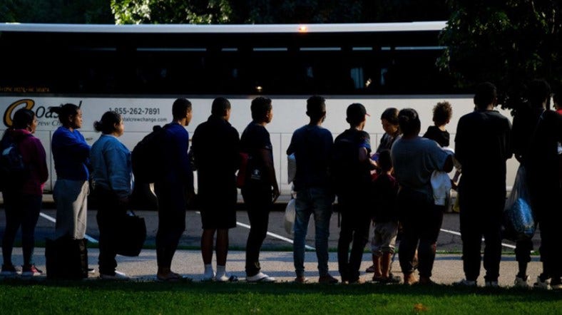 Texas sends third busload of migrants to Los Angeles in a month