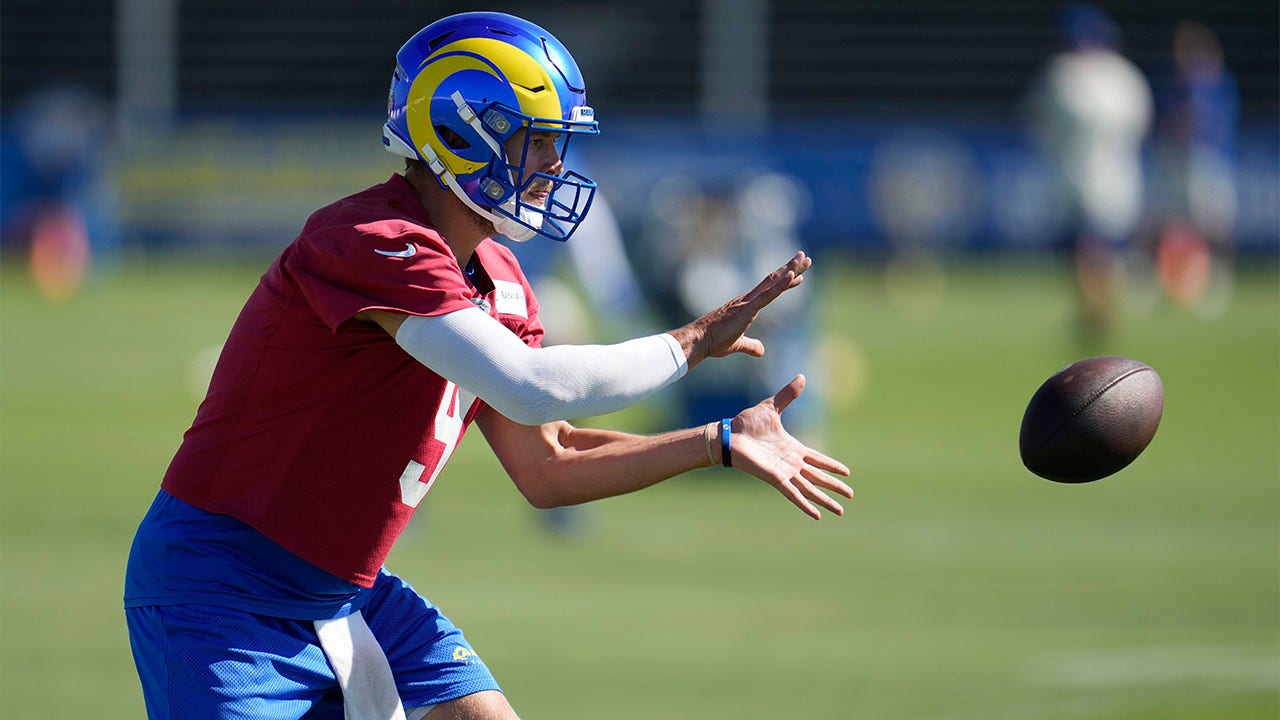 Matthew Stafford takes snap