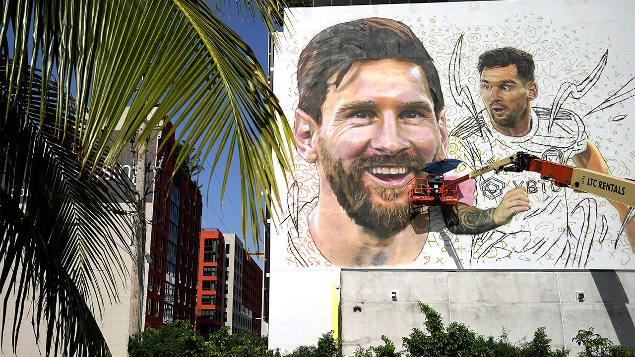 Mural of Lionel Messi