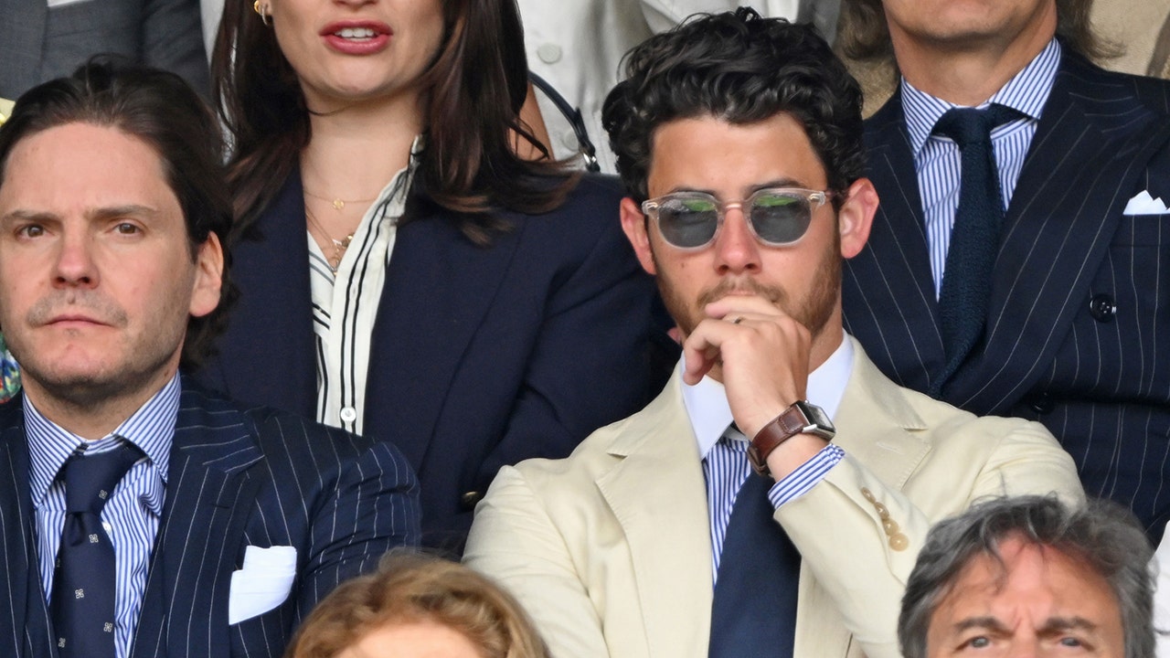Nick Jonas at the Wimbledon men's final