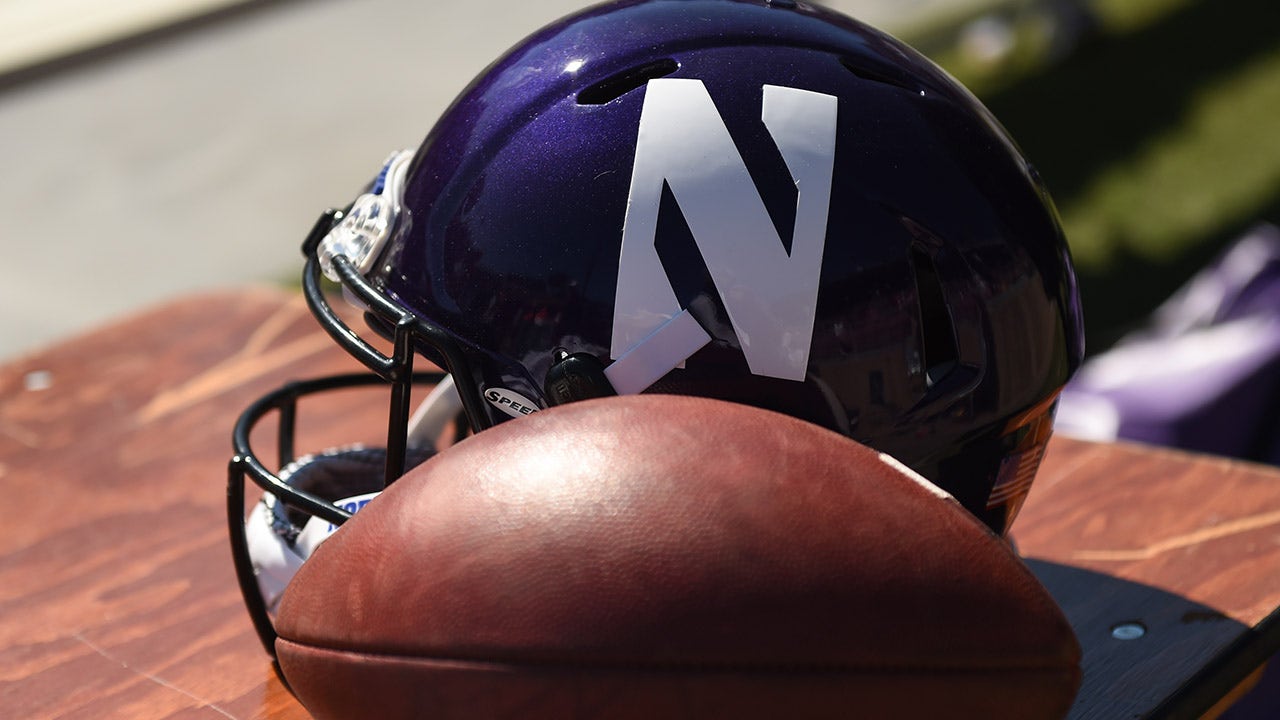 Northwestern football helmet