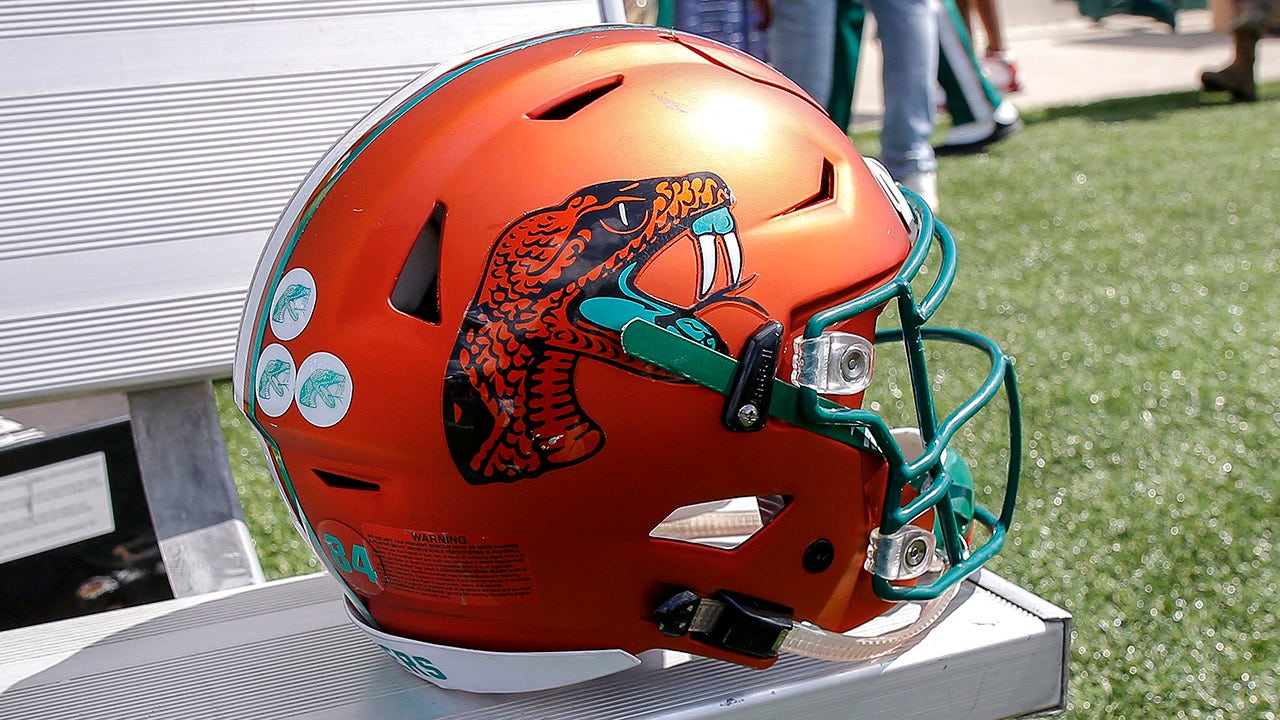 General view of the Florida A&M Rattlers helmet
