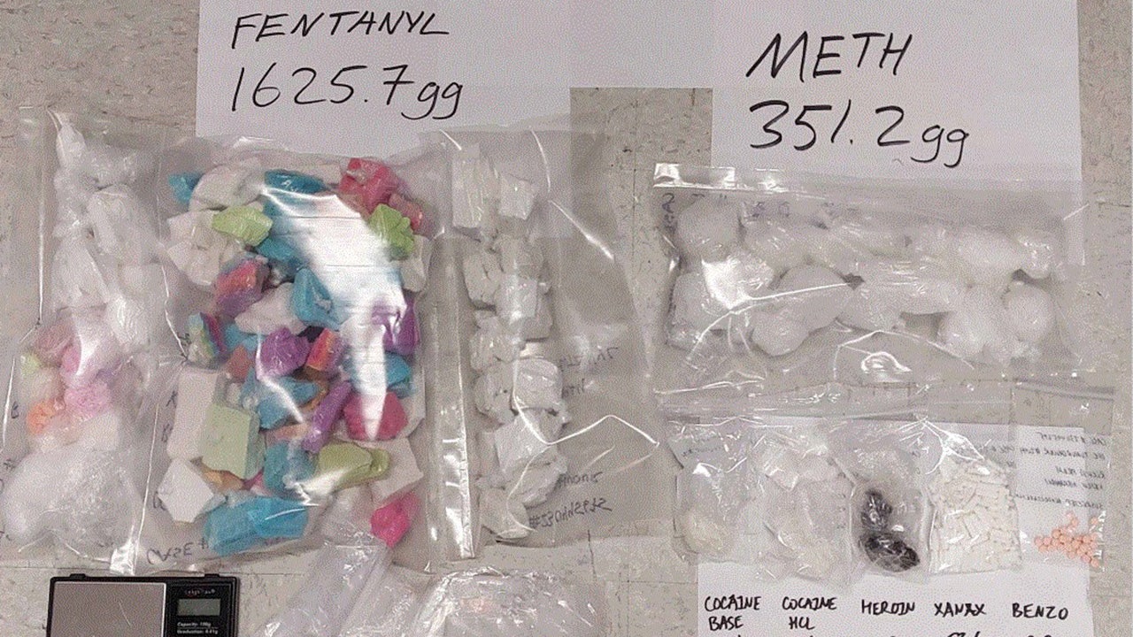 Fentanyl, meth and other drugs seized by police