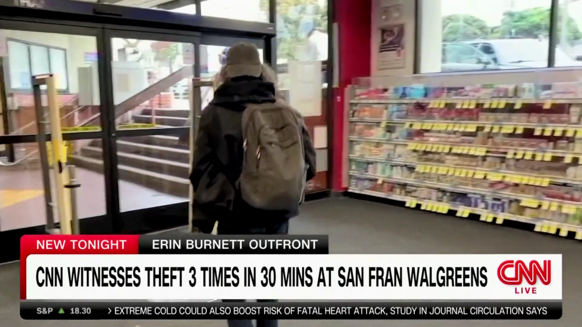 News crew in San Francisco watches live as man brazenly steals from a Walgreens: 'Did that guy pay?'
