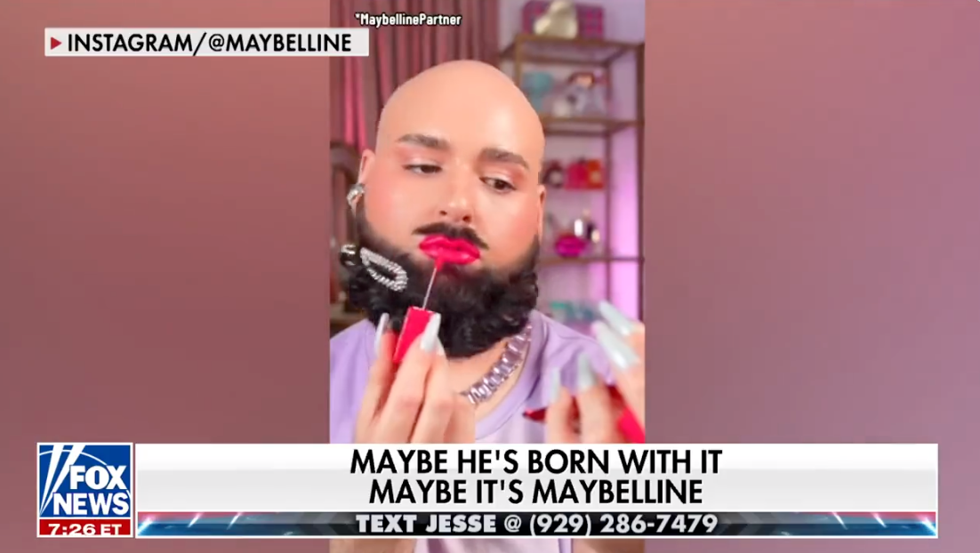 Maybelline's partnership with bearded influencer draws mockery, outrage: 'Maybe he's born with it?'