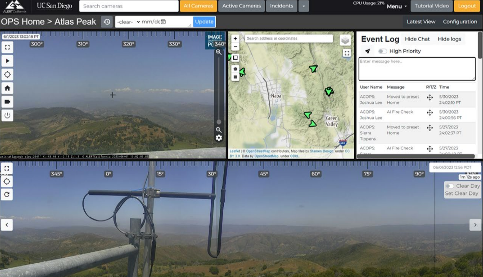 Monitor de incendios forestales de California