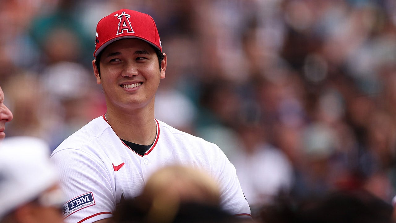 Los Angeles Angels Shohei Ohtani Mike Trout Baseball Jerseys