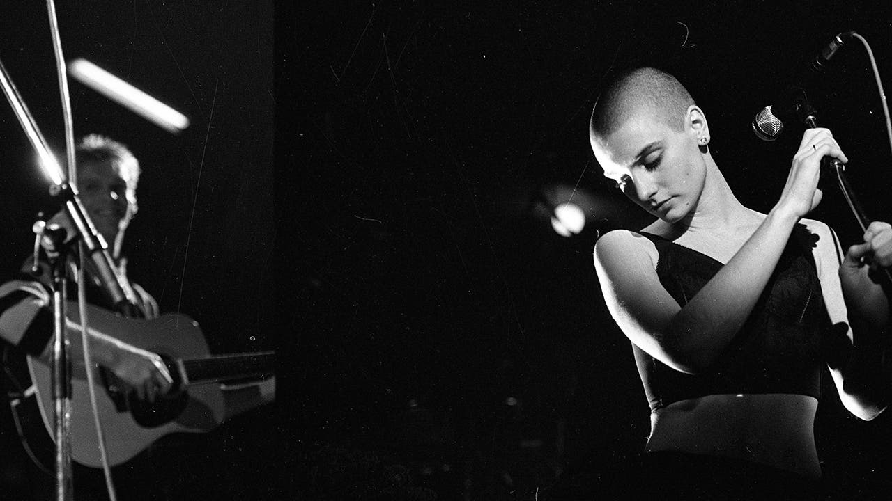 Sinead O'Connor performing on stage at the Olympic Ballroom