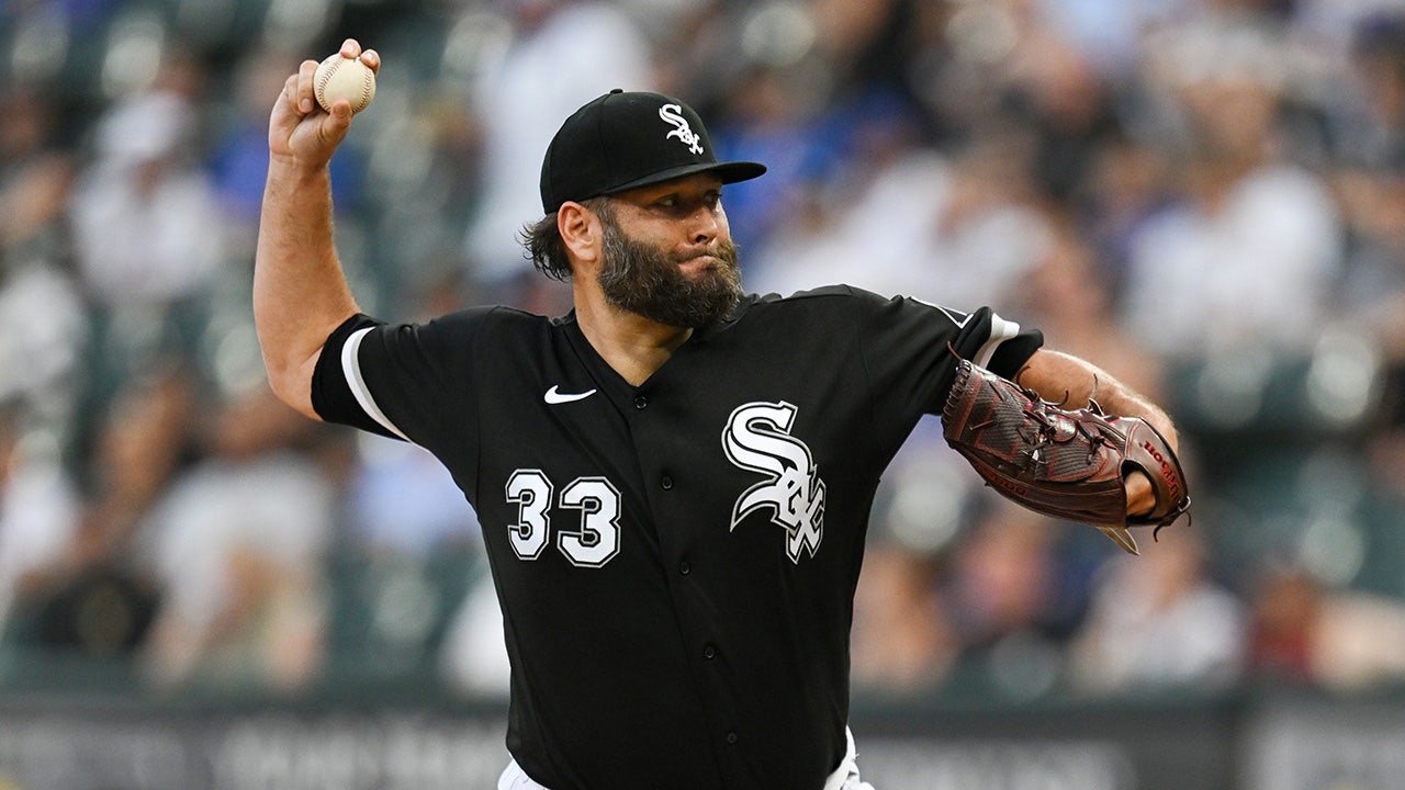 Lance Lynn throws a pitch during a White Sox game