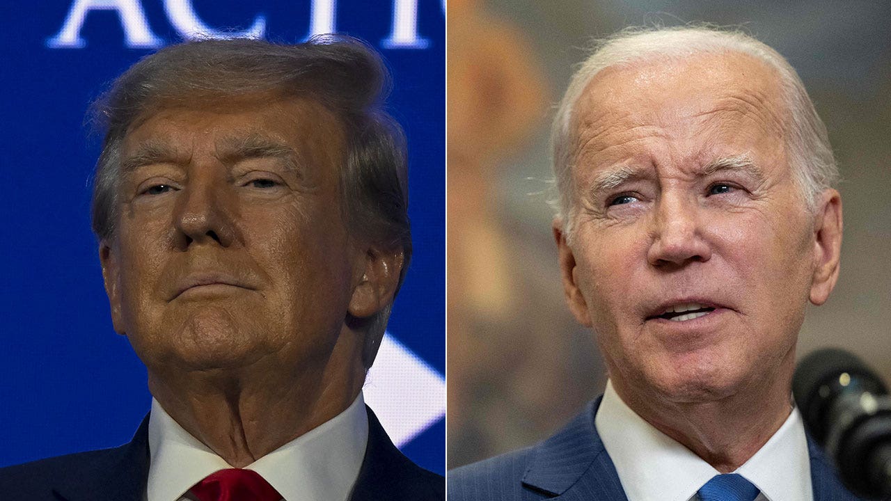 Trump and Biden side by side cropped image
