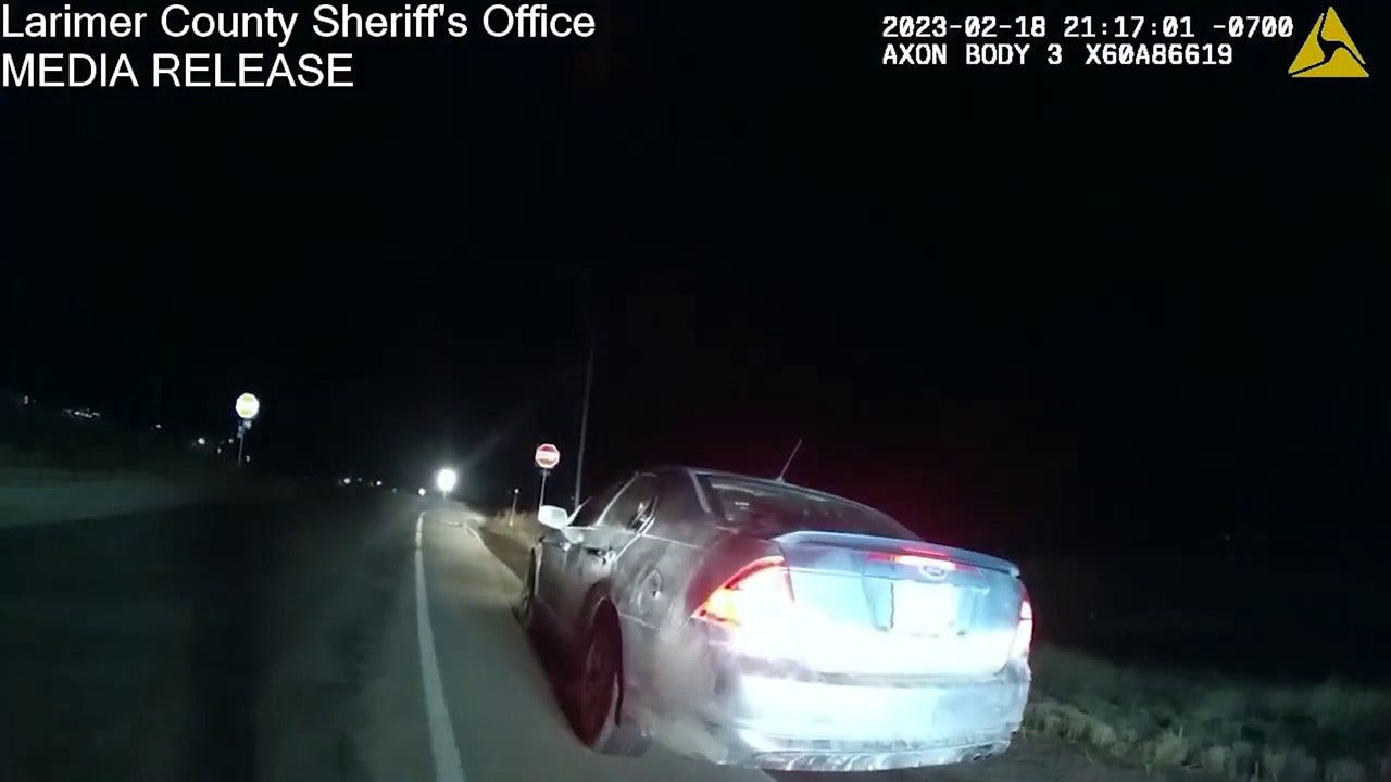 Suspect's car after being pulled over