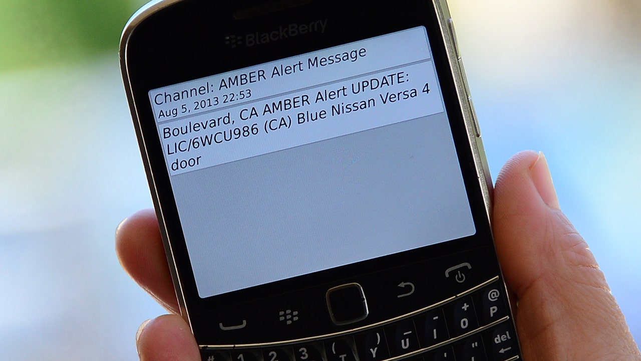 Amber alert message on cell phone