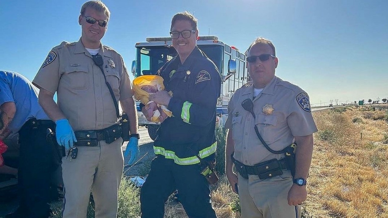 California highway police help deliver 'beautiful baby girl' on roadside: 'Put their training to work'