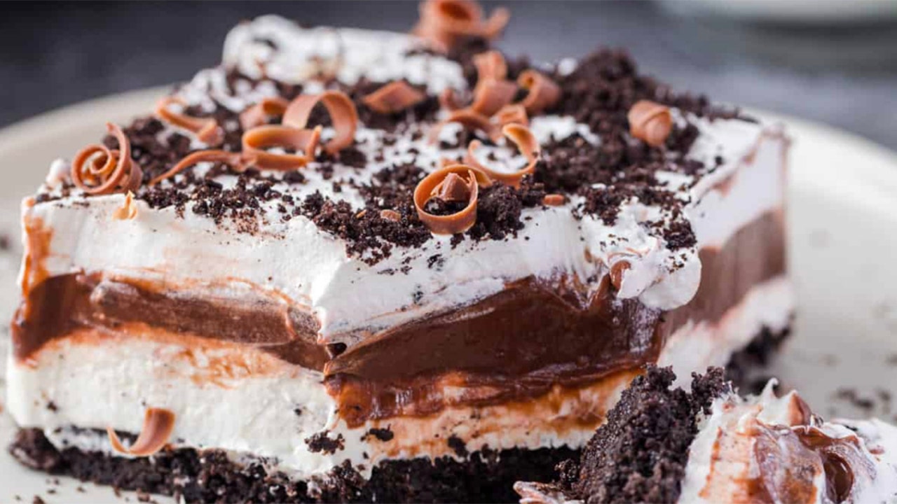 chocolate lasagna up-close