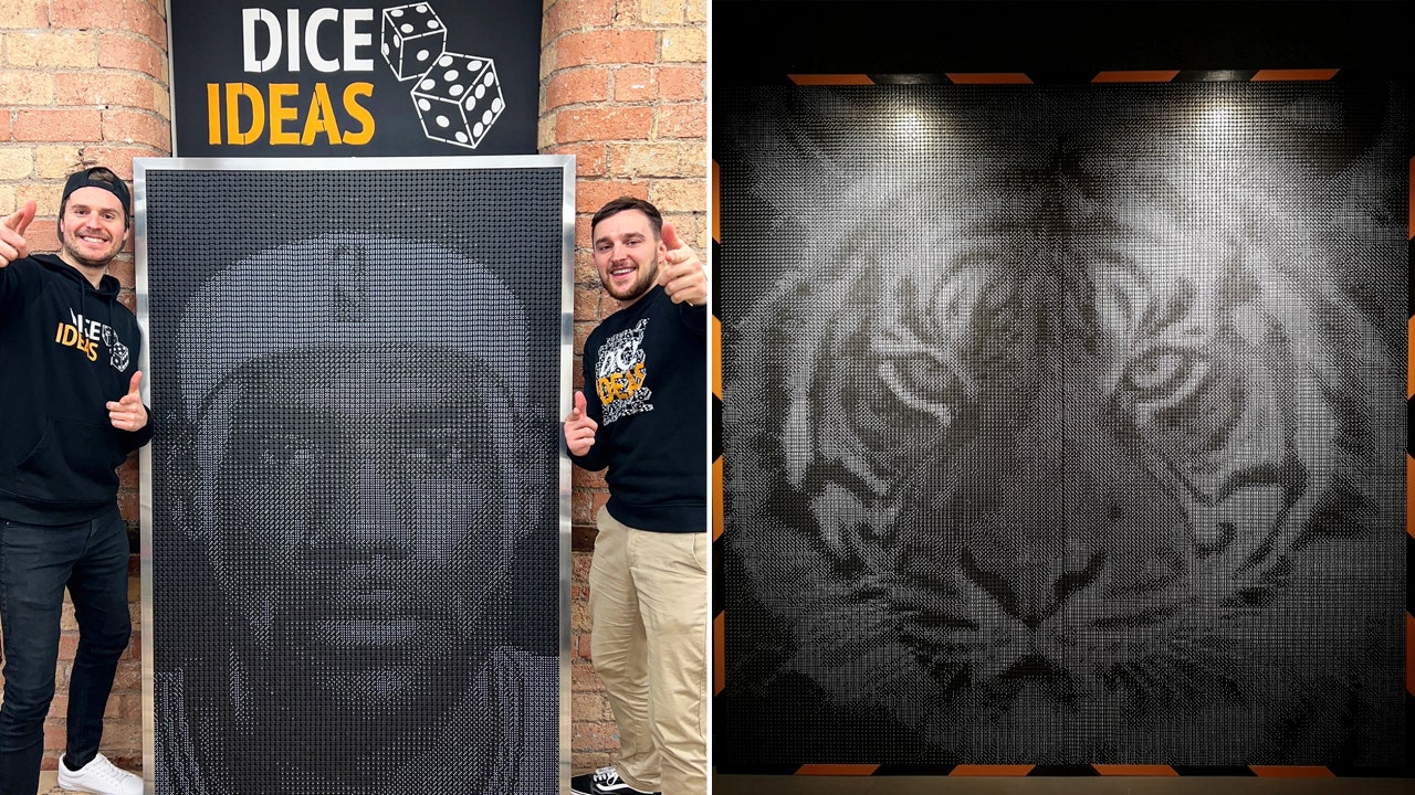 dice guys LeBron James and large tiger split