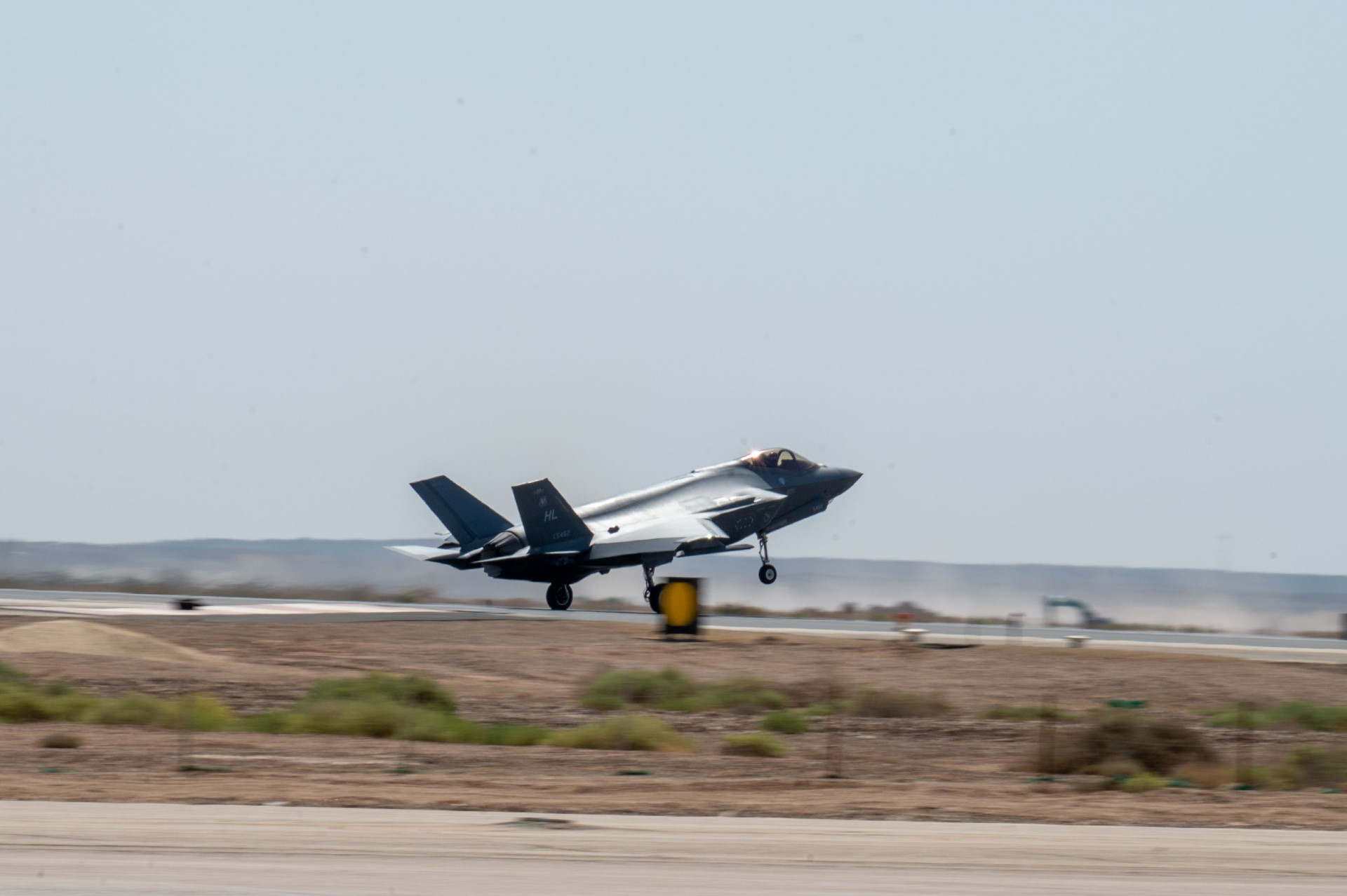 F-35 fighter takes off