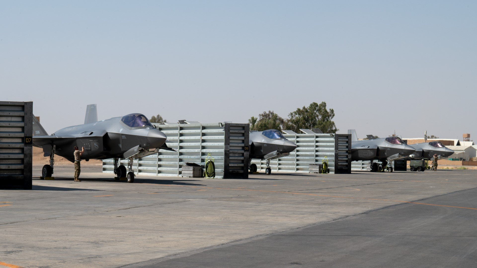 Group of F-35 fighters in Middle East