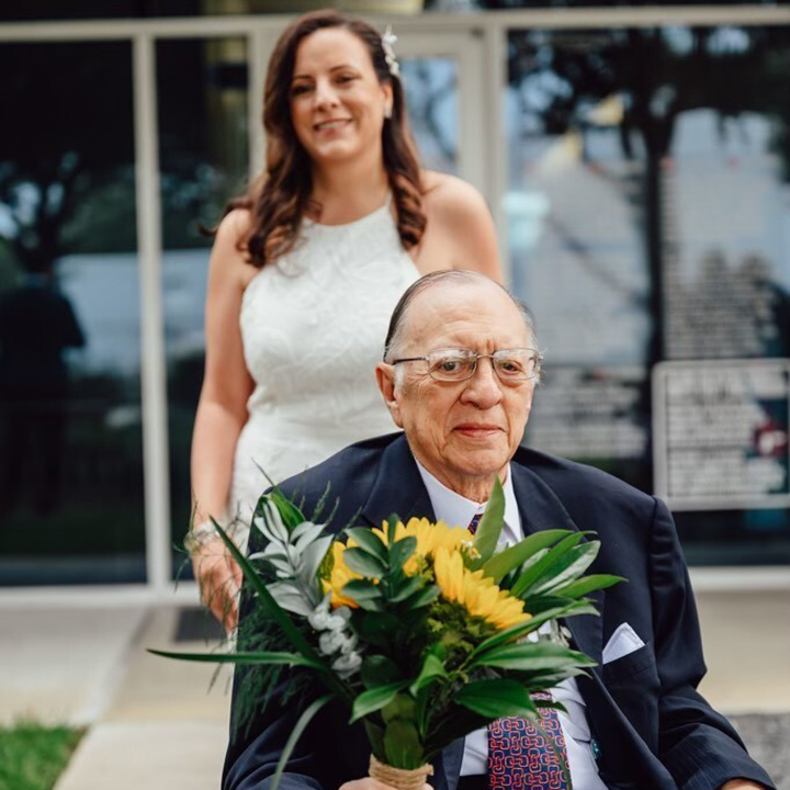 tatiana and jorge palza on wedding day