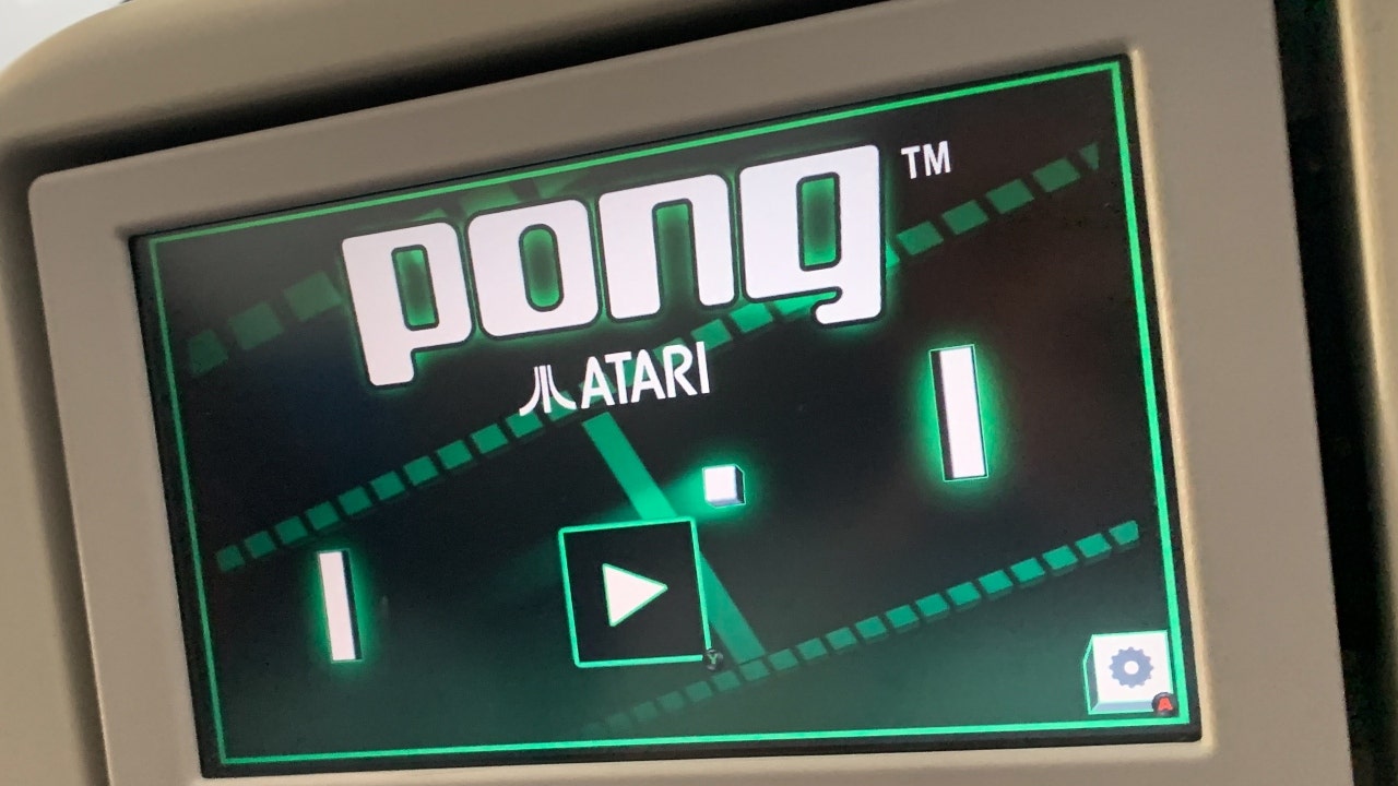 Pong auf dem Atari-Bildschirm
