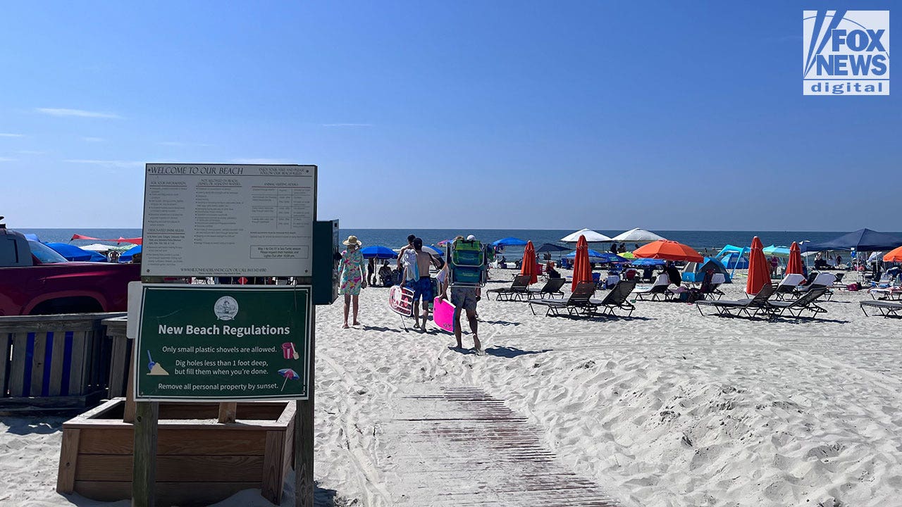 Beachgoers in bathing suits at Hilton Head beach