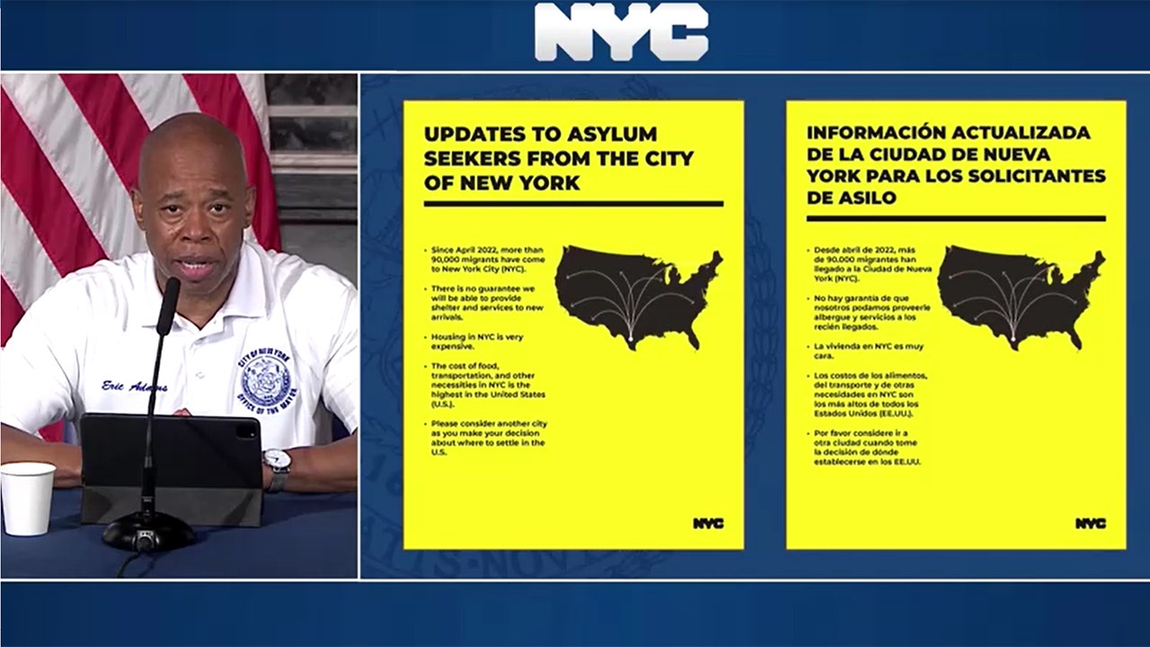 تصدر مدينة نيويورك ملصقات تخبر المهاجرين بـ “التفكير في مدينة أخرى” ، وتحذر من ارتفاع الأسعار