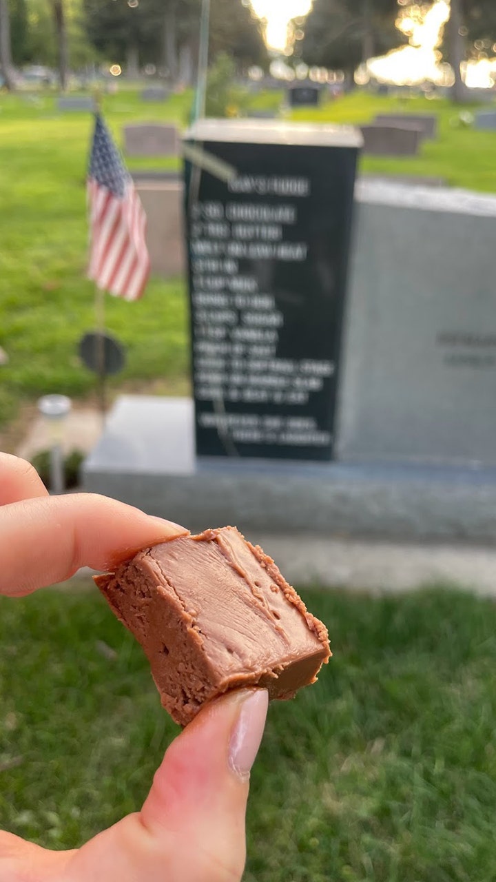 Fudge recipe gravestone