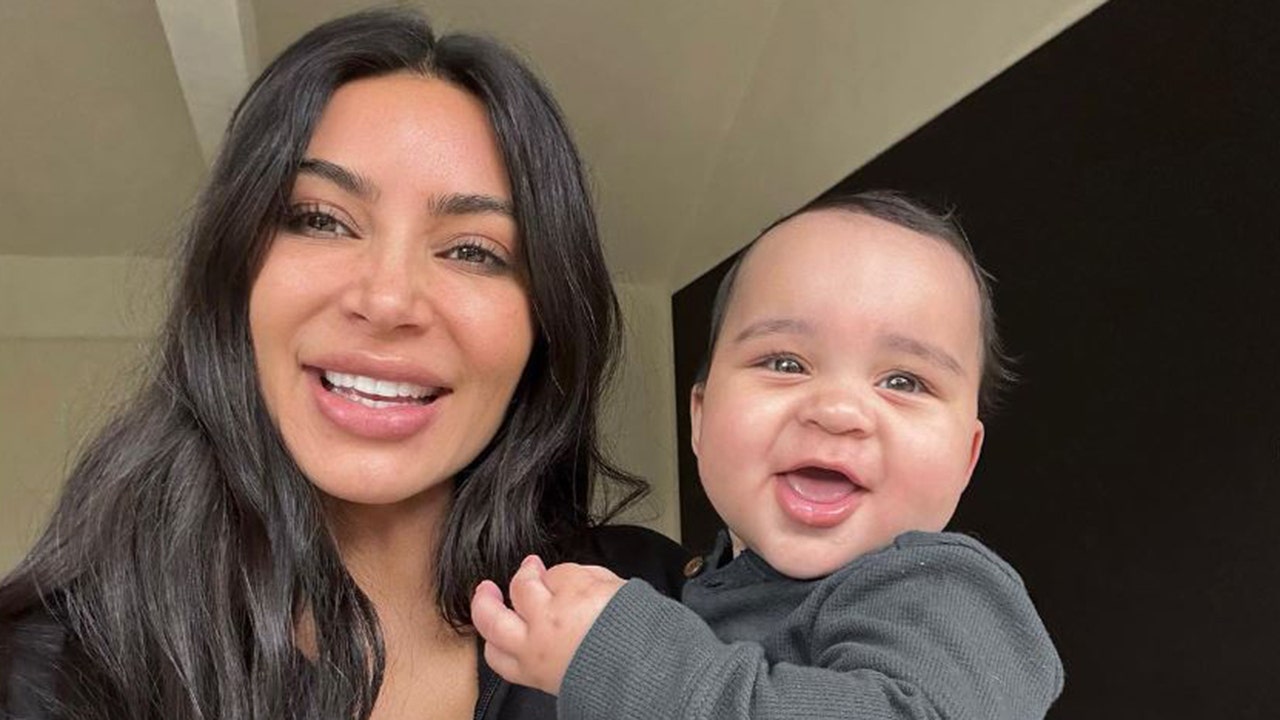 Kim Kardashian with her nephew Tatum