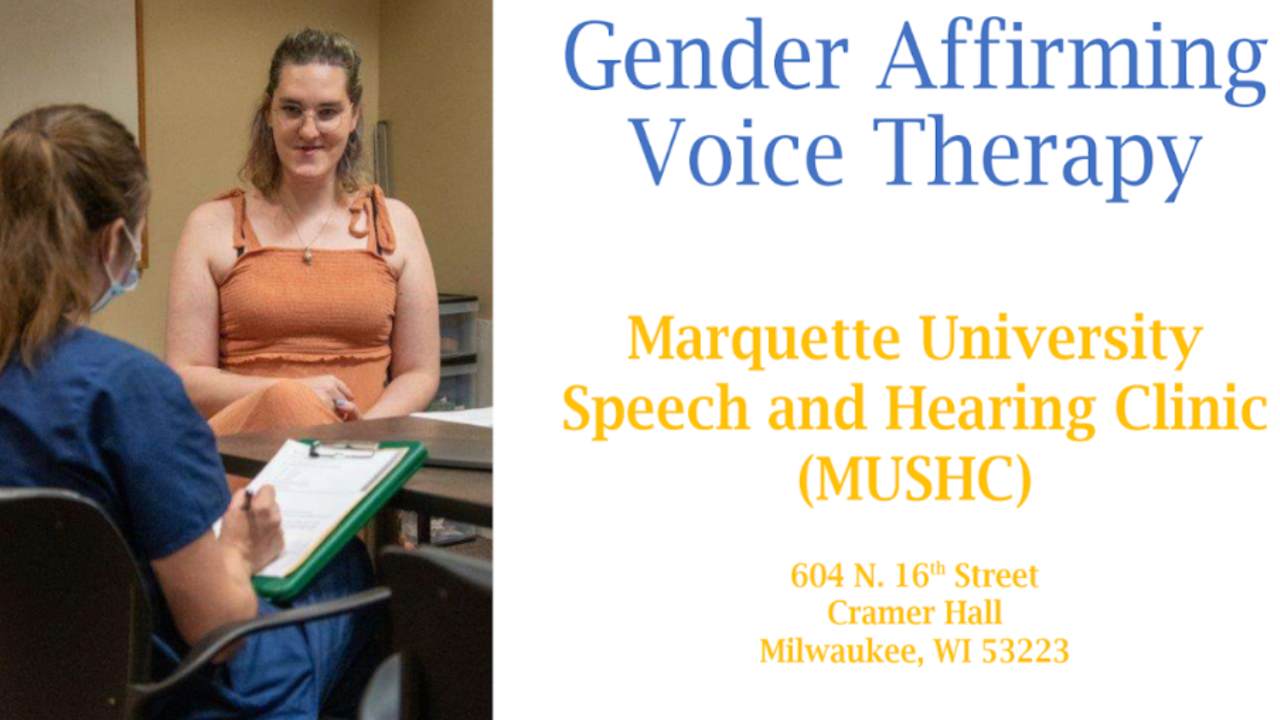 gender affirming voice therapy hosted by marquette