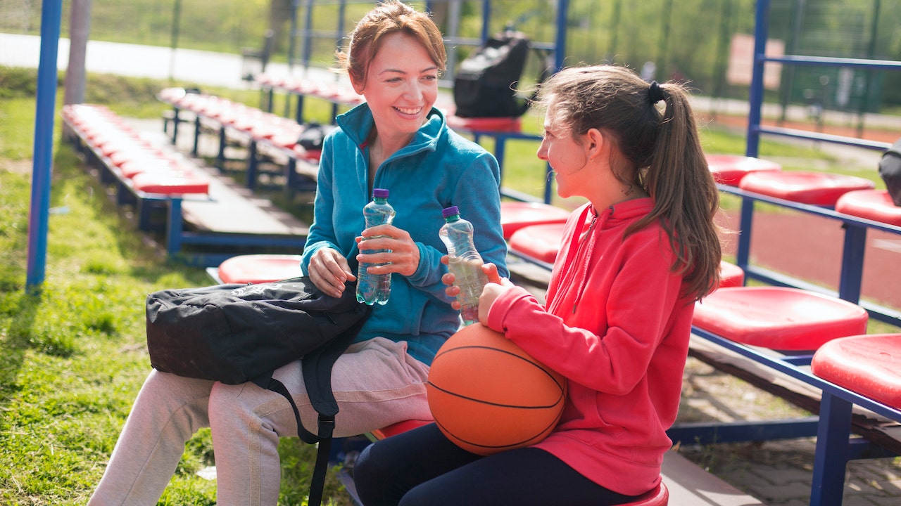 Mother with athlete