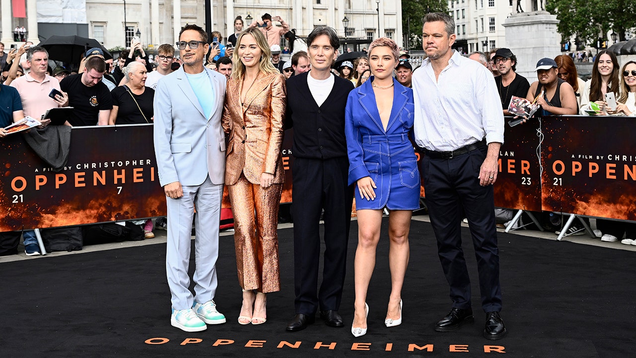 Robert Downey Jr., Emily Blunt, Cillian Murphy, Florence Pugh, Matt Damon Oppenheimer red carpet